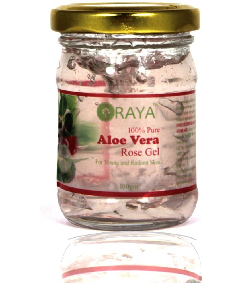 ORAYA 100% Pure & Natural Rose Aloevera Gel For Skin Glowing Cleanser 100 mL view 2