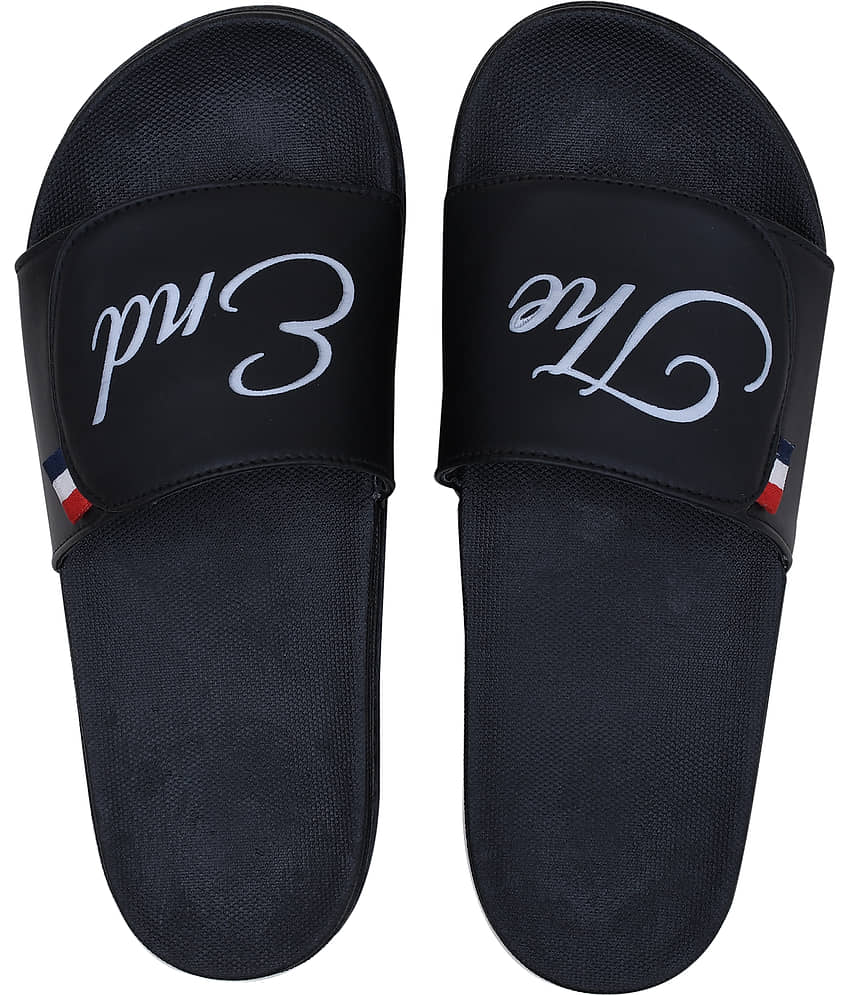 CLOSHO Black Men's Slide Flip Flop