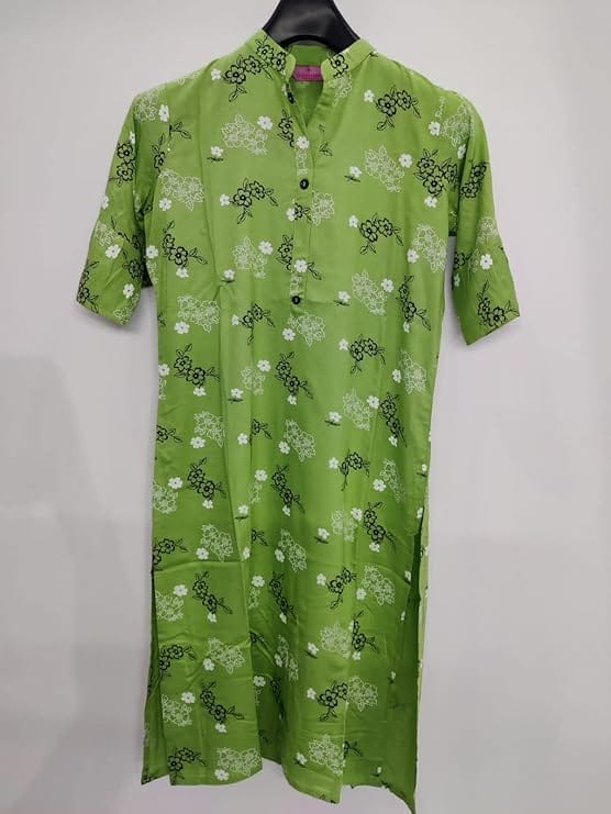Women's Collar Kurti Green
