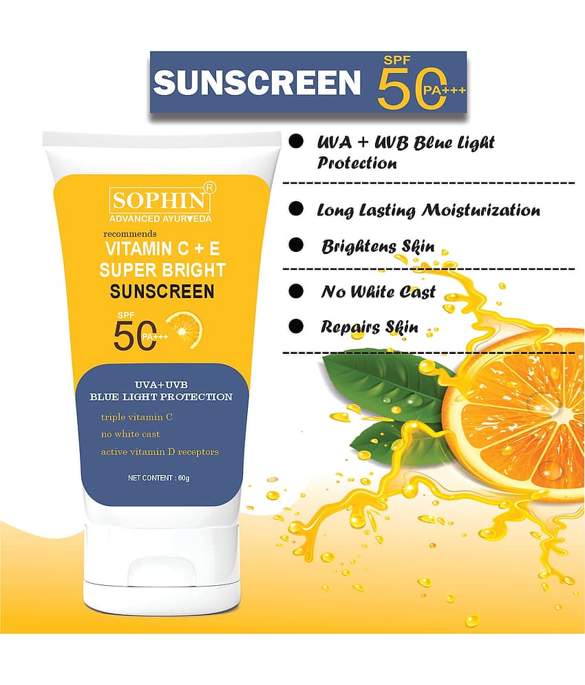 SOPHIN SPF 50 Sunscreen Cream For All Skin Type ( Pack of 2 ) view 2