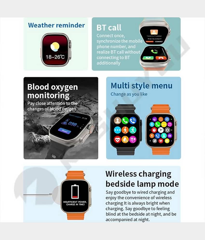Bluetooth Calling Touchscreen Wireless Charging with Fitness Health Sports Music view 2