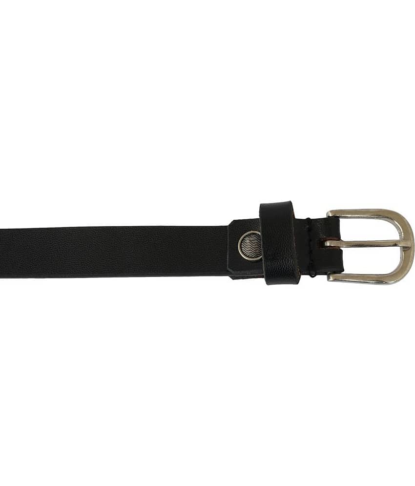 STYLE SHOES Women's Black Leather Cinch Belt Belt ( Pack of 1 ) view 2