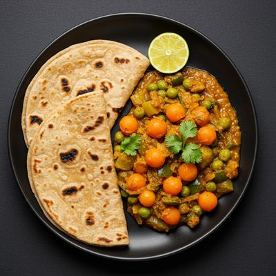 Chapati With Mix Veg Curry