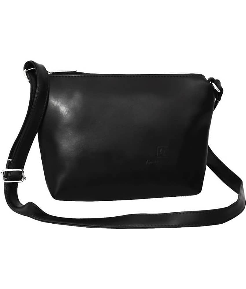 Leather Land Sling Bag Faux Leather Set of 1 ( Black ) view 2