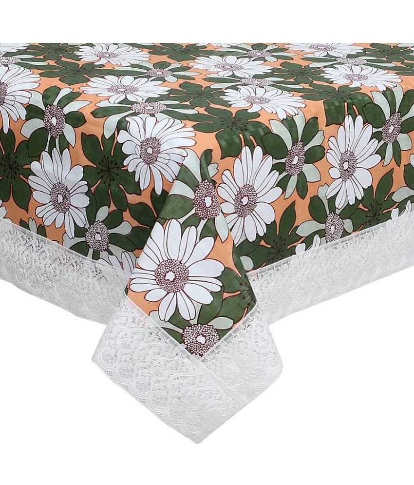 Printed PVC 4 Seater Rectangle Table Cover ( 150 x 92 ) cm Pack of 1 Orange view 2