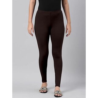 SHE PURE LUXURY WEAR Ankle Length Ethnic Wear Legging (Brown, Solid) view 2