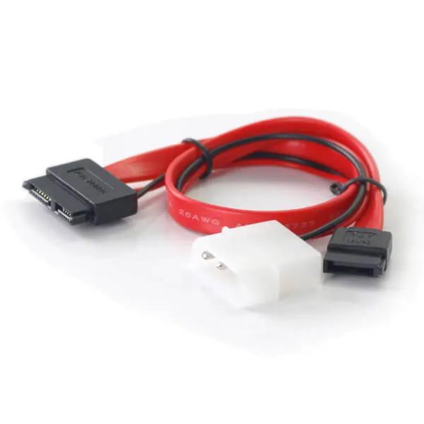 Slimline SATA 13pin Male to Slimline SATA 13pin 7+6 Female Extension Cable for SATA Slim DVD+/-RW Drive (30cm) view 2