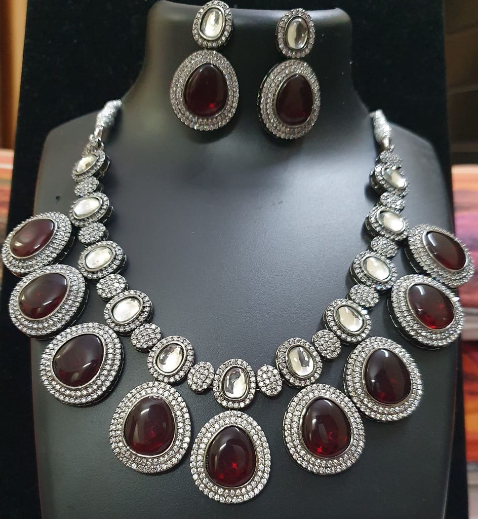 American Diamond Partywear designer Necklace view 2