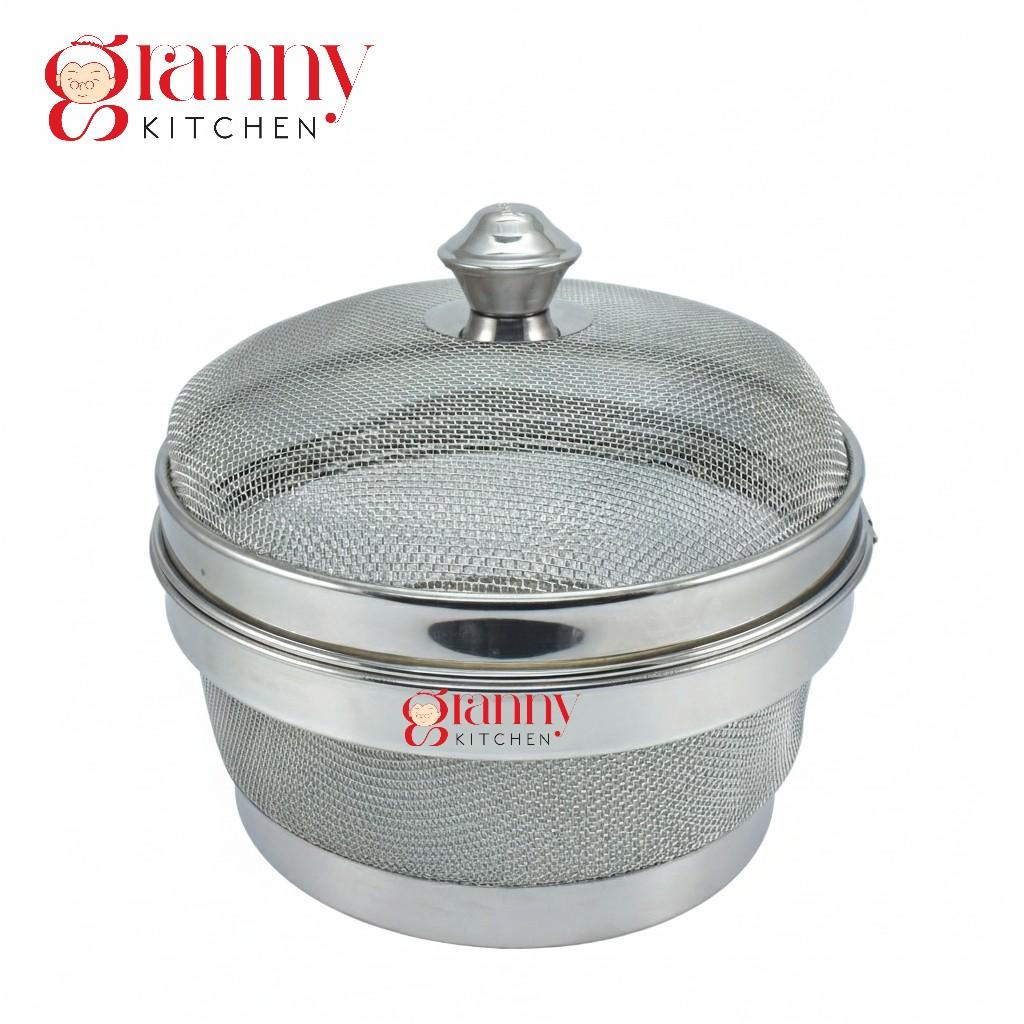 Granny kitchen Stainless Steel Fruit and Vegetable Basket with Lid view 2