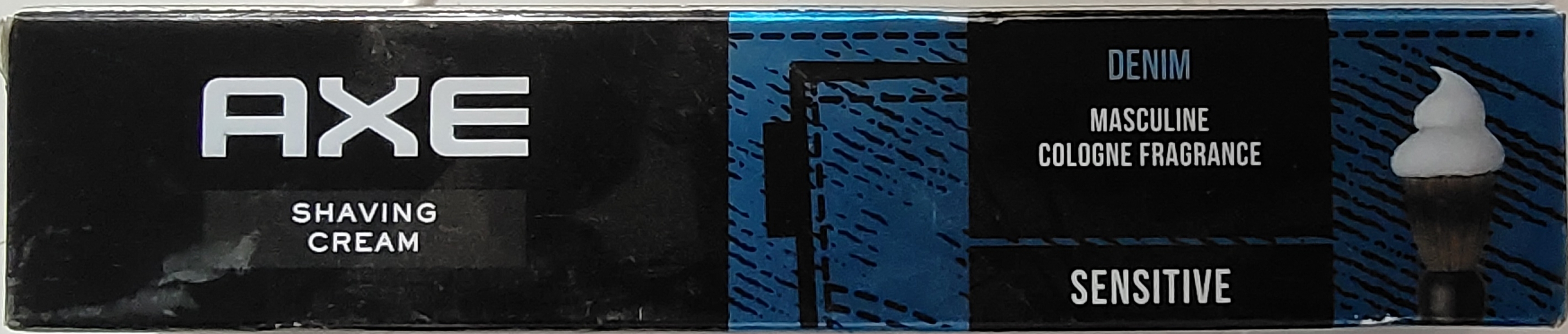 Axe shaving cream denim masculine cologne fragrance sensitive