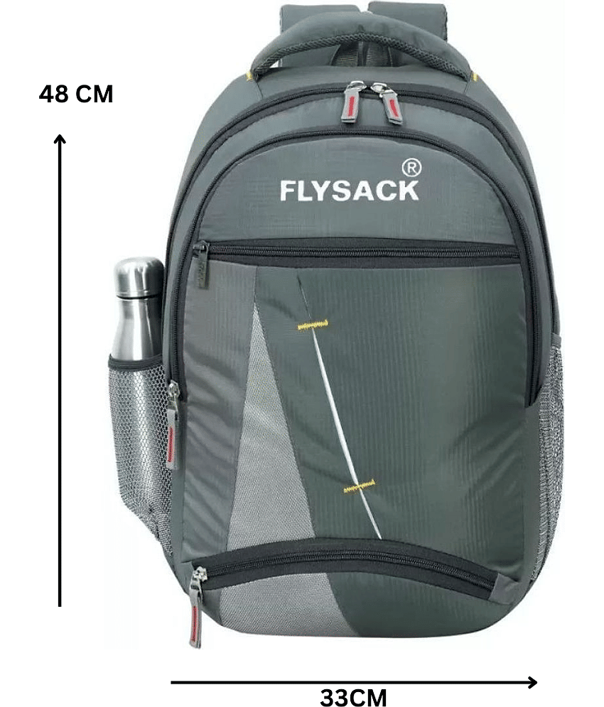 FLYSACK Grey PU Backpack ( 30 Ltrs ) view 2