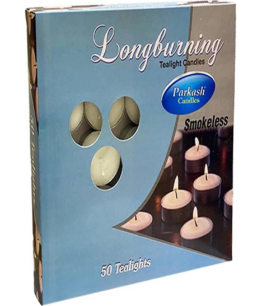 PROSPERRO LUMO - White Unscented Wax Tea Light Candle 4 cm ( Pack of 50 ) view 2