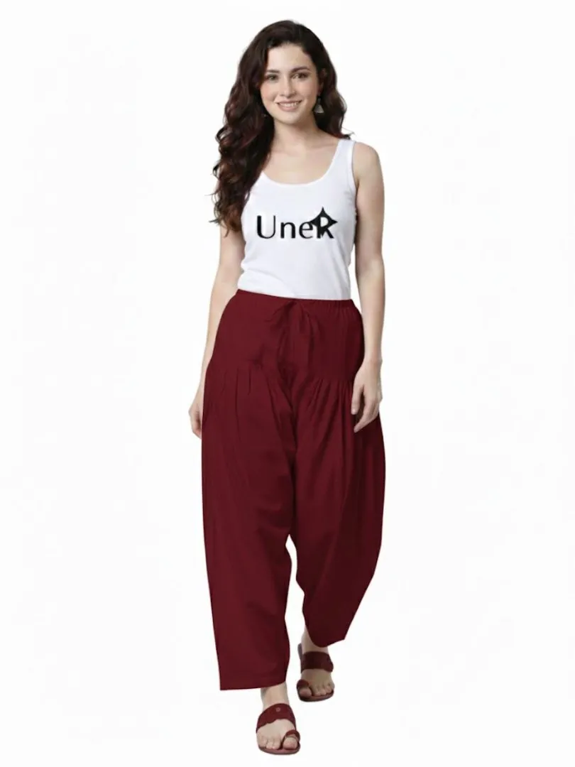UneR Women's Pure Cotton Patiyala Salwar | Solid Ethnic Bottom Wear view 2