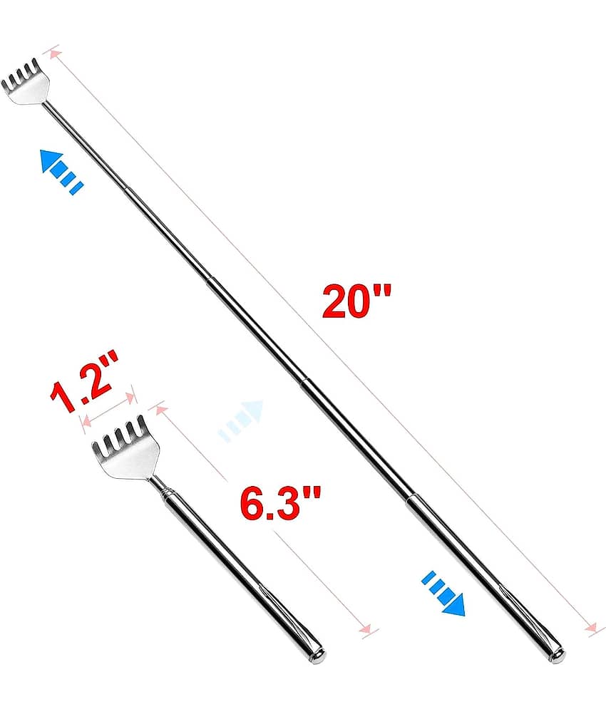 Gatih Back Itch Scratcher Telescopic Back Anti Khujli Massage Scratcher Steel Extendable view 2