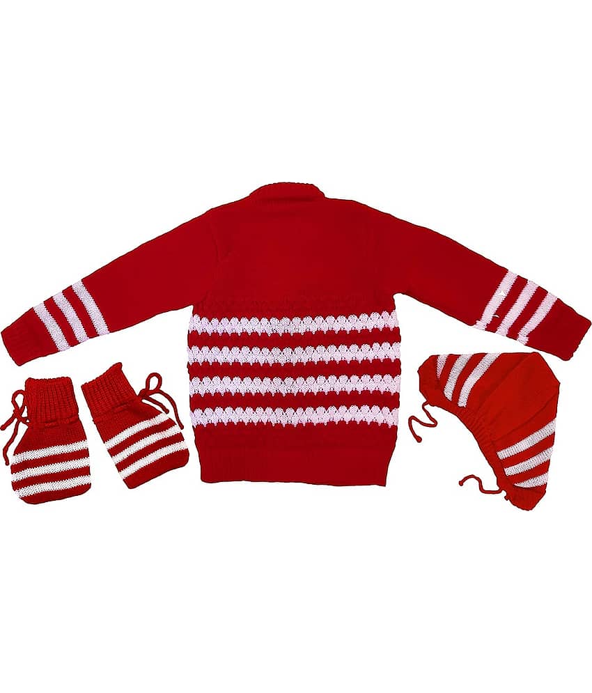 LITTLE PANDA Single Unisex for Baby Woollen Pullover ( Baby Pink ) view 2