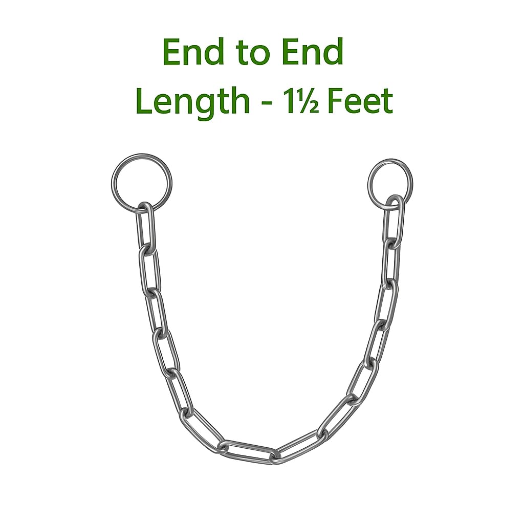 Steel Chain for Locking � Small � 1.5 Feet (Pack of 2) � Iron Metal Chain for Lock, Luggage Chain for Train, Cycle Lock Chain, Lock Chain for Gate & Multipurpose Security Use view 2