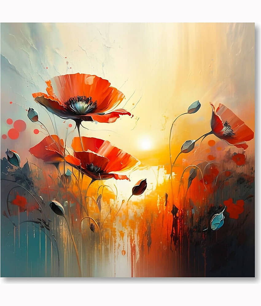 Saf Floral Painting With Frame view 2