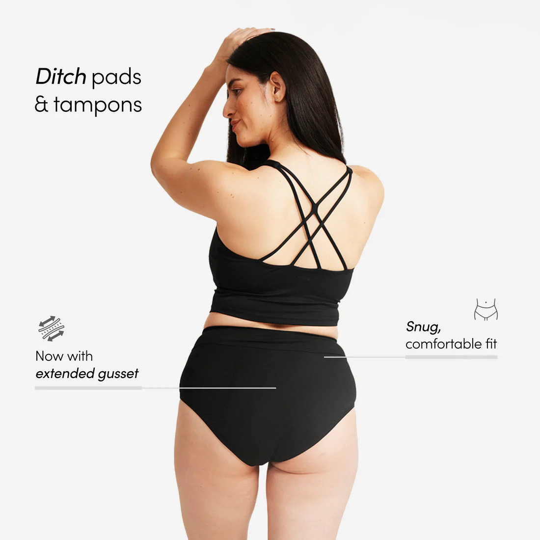 Seamfree Hip Hugger - Black view 2