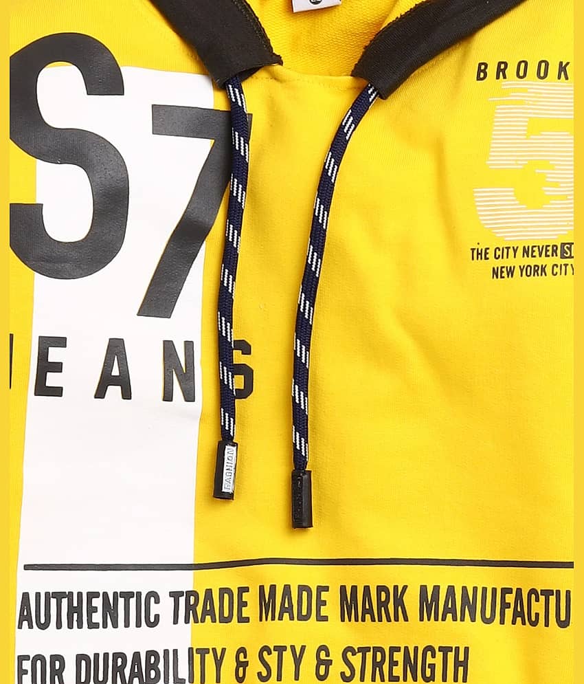 Mars Infiniti Pack of 1 Boys Cotton T-Shirt & Trackpants Set ( Yellow ) view 2