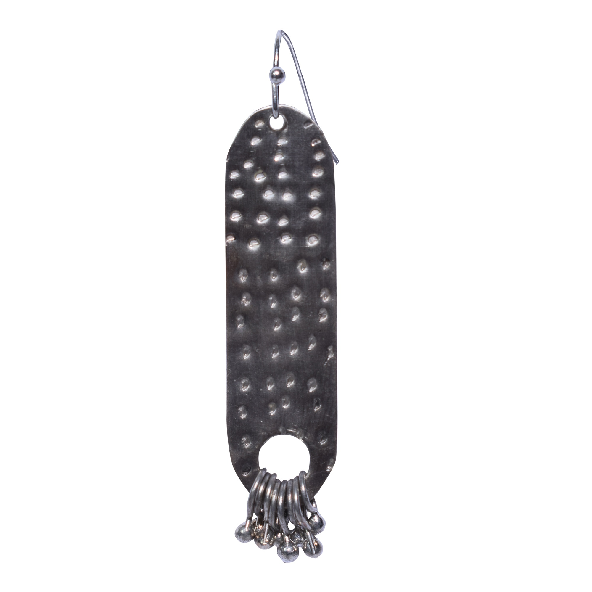 Silver Dotted Earring view 2