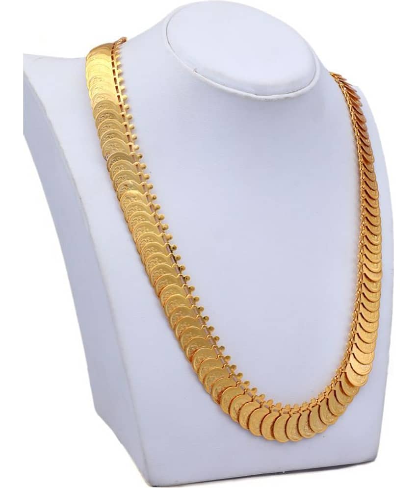 shankhraj mall Alloy Golden Long Haram Designer Gold Plated Necklace view 2