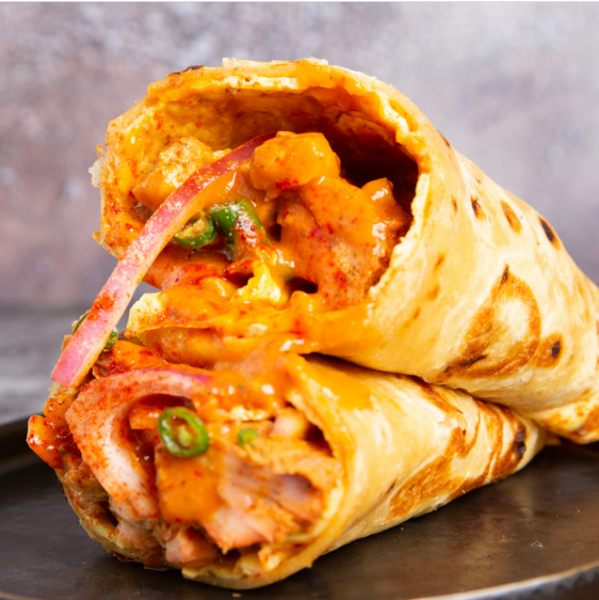 Achari paneer tikka roll