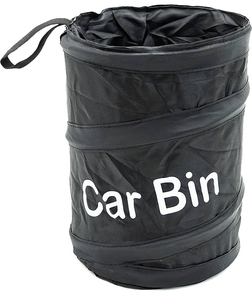 HINGOL Mini Foldable Car Dustbin | Car Trash Can with Garbage Bags | Portable Waste Bin for Car, SUV, Office & Home | Space-Saving Leak-Proof Car Garbage Storage Holder