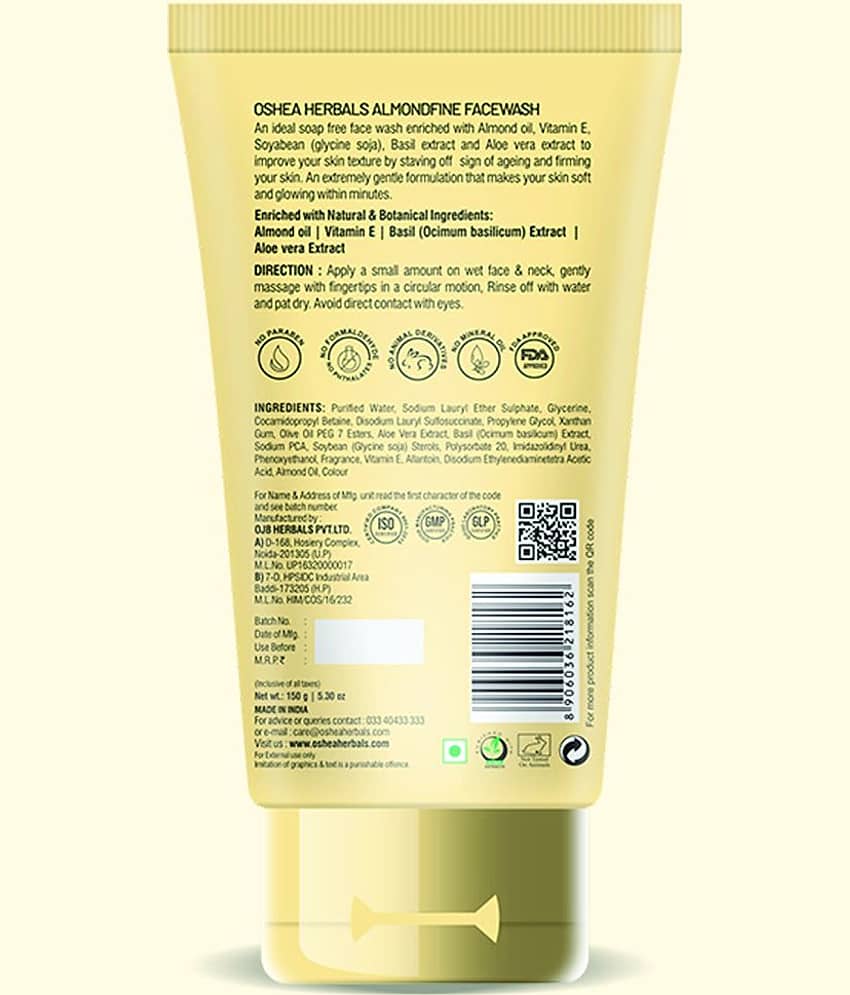 Oshea Herbals Almondfine Facewash 150grams view 2