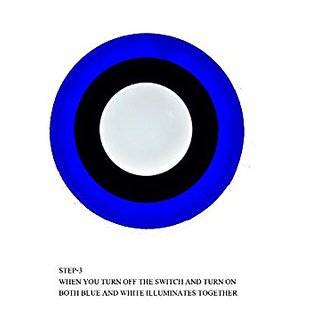 Snap Light 6w Double Colour Round White Blue 3 Step LED Panel Light view 2