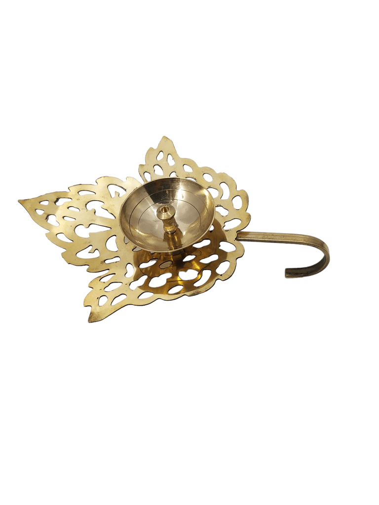 Homestyle India Pure Brass Deepak Diya Oil Lamp Akhand Diya for Home Temple Diwali Puja Articles view 2