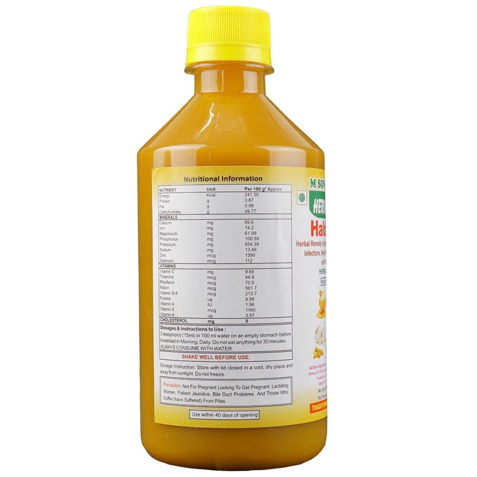 Herbal Daily Haldi | 4X Immunity Action | Joint Support Supplement | Allergy Asthma Arthritis Care Juice Ayurvedic 400Ml 1 Bottle view 2
