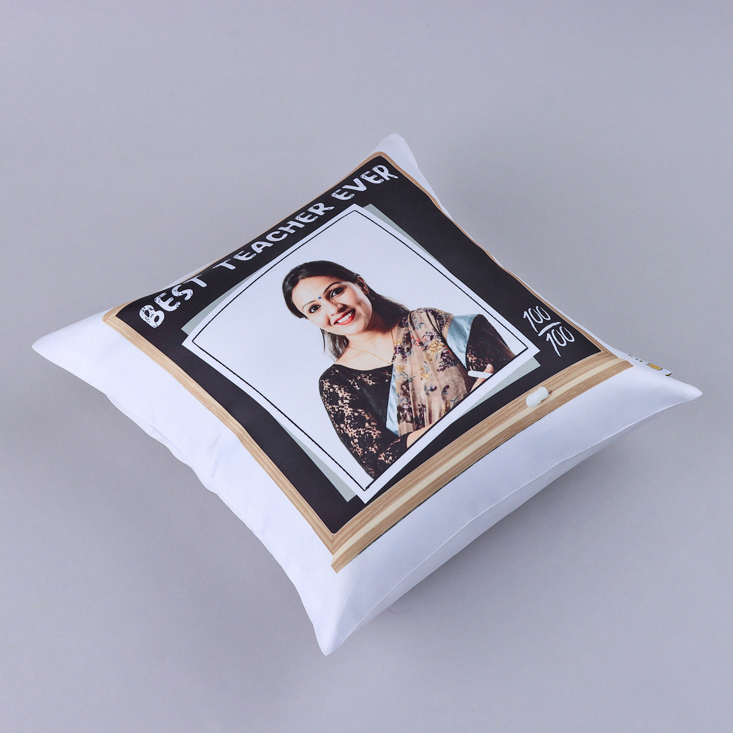 Best Teacher Ever Personalised Cushion view 2