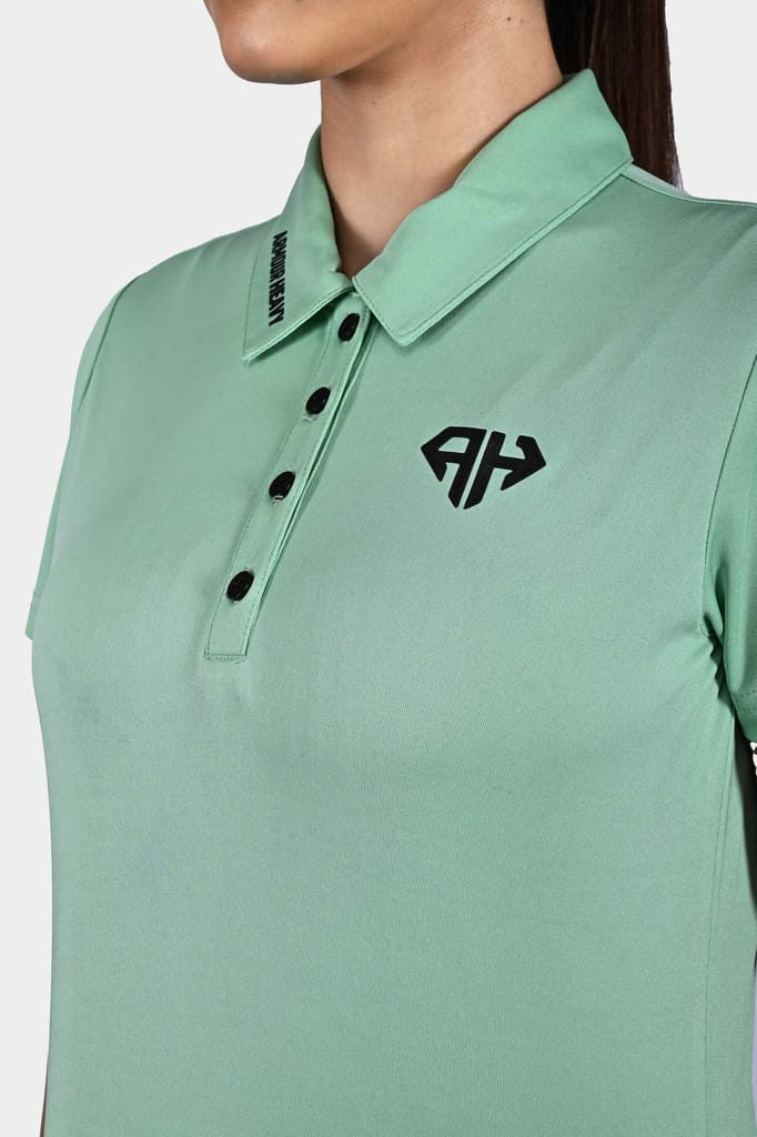 Lime AH Women Polo Shirt view 2
