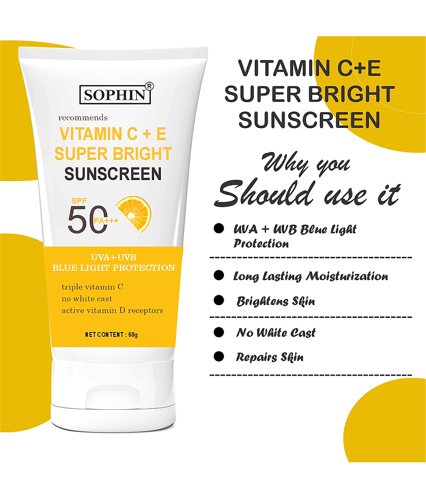 SOPHIN SPF 50 Sunscreen Cream For All Skin Type ( Pack of 1 ) view 2