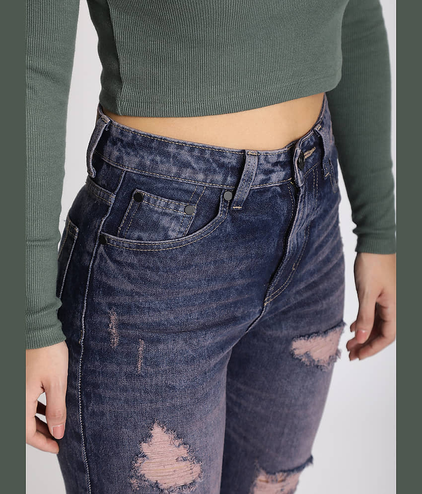 Bene Kleed - Blue Cotton Regular Fit Women's Jeans ( Pack of 1 ) view 2