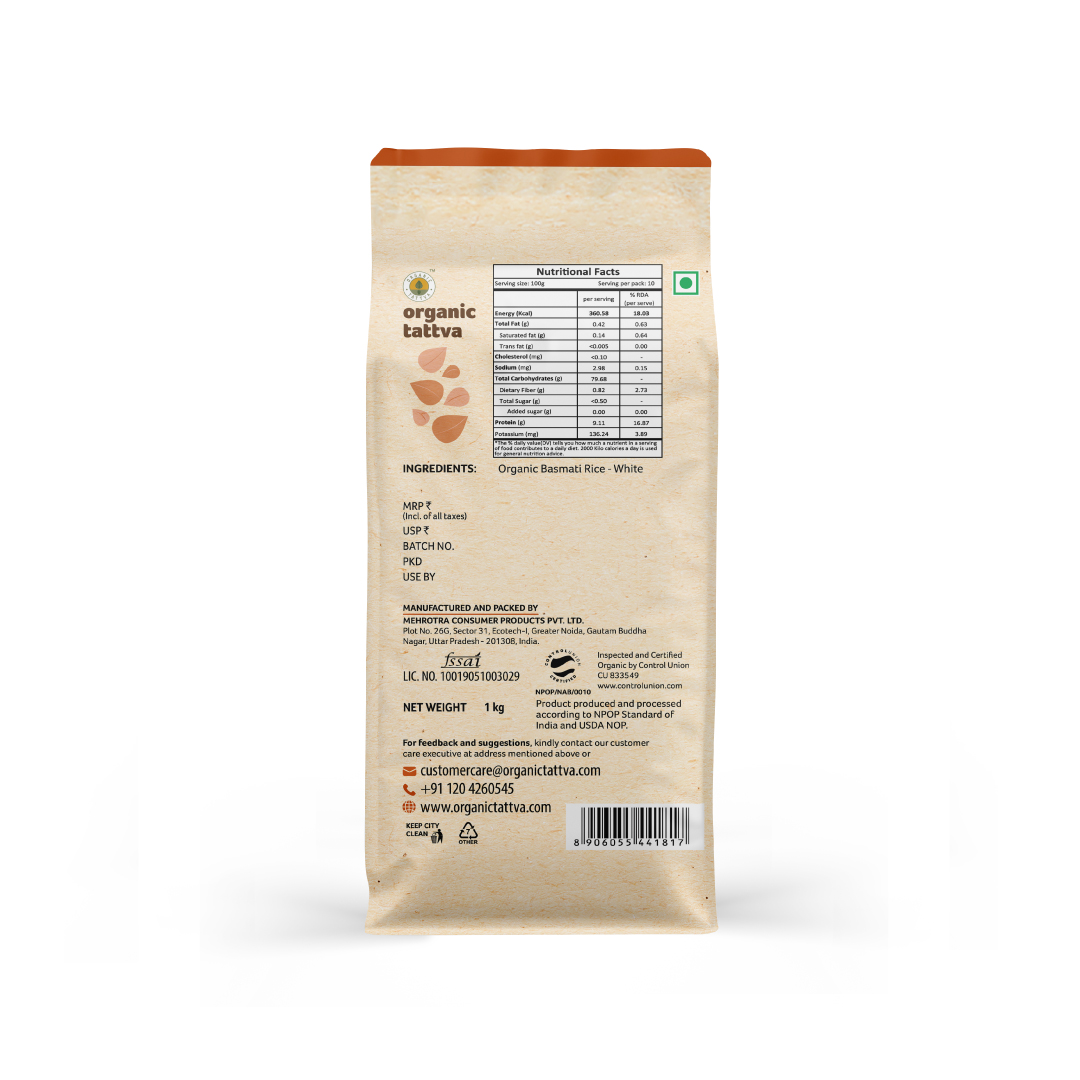 Organic Biryani Basmati Rice 1kg view 2