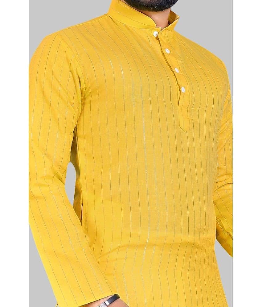 YUG ART - Blue Cotton Blend Men's Regular Kurta ( Pack of 1 ) view 2