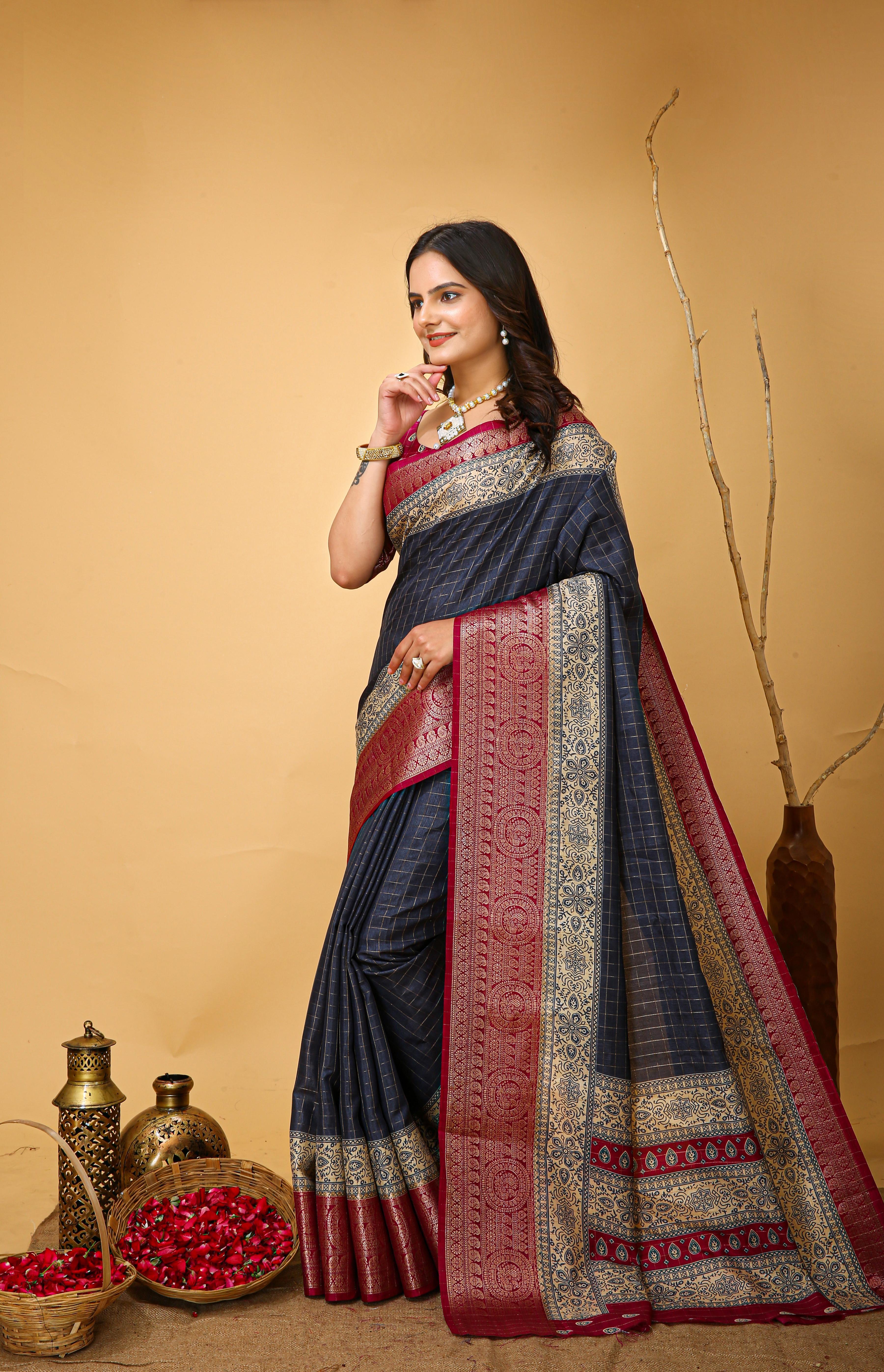 Dola Silk Saree Party Wear view 2