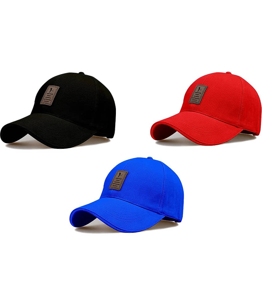 Babji Pack of 3 Cotton Men's Cap ( Multicolor )