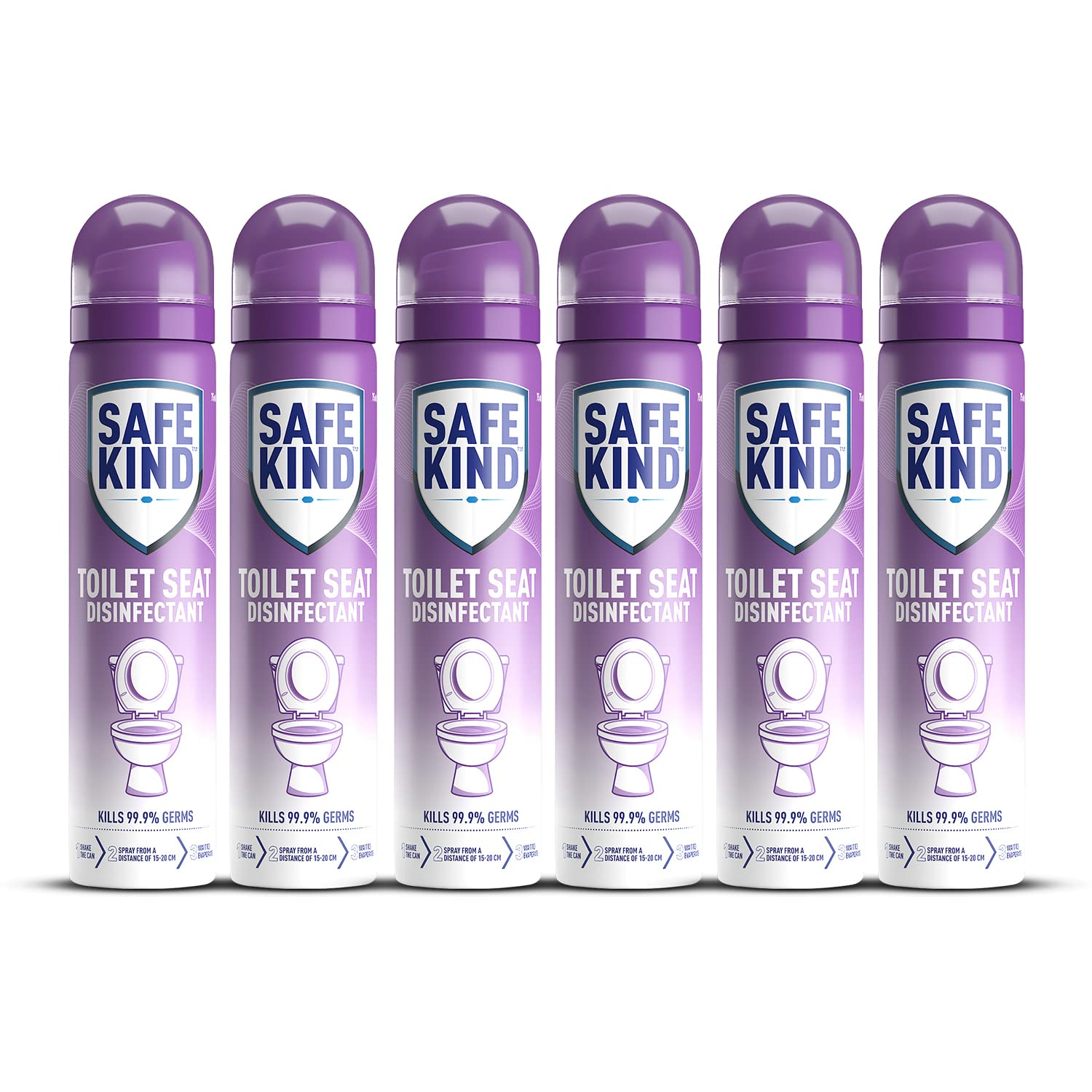 Mankind Safekind Toilet Seat Disinfectant Spray for Instant Disinfection 75ml (Pack of 6) view 2