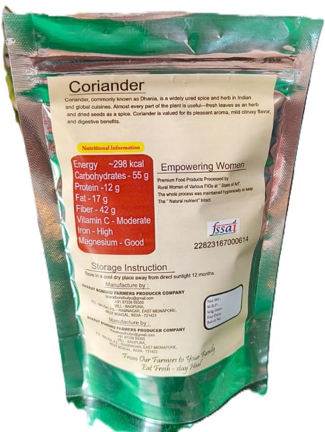 Bharat Bondhu F.P.C Ltd. 100% Original Coriander Seeds from Ramnagar view 2