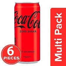 Coca Cola Zero Sugar Coke - No Calories, Refreshing, Soft Drink, 6X300 Ml (Multipack) view 2