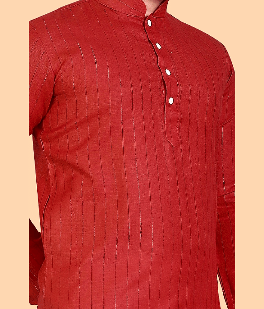 Balaji's - Purple Cotton Blend Men's Regular Kurta ( Pack of 1 ) view 2