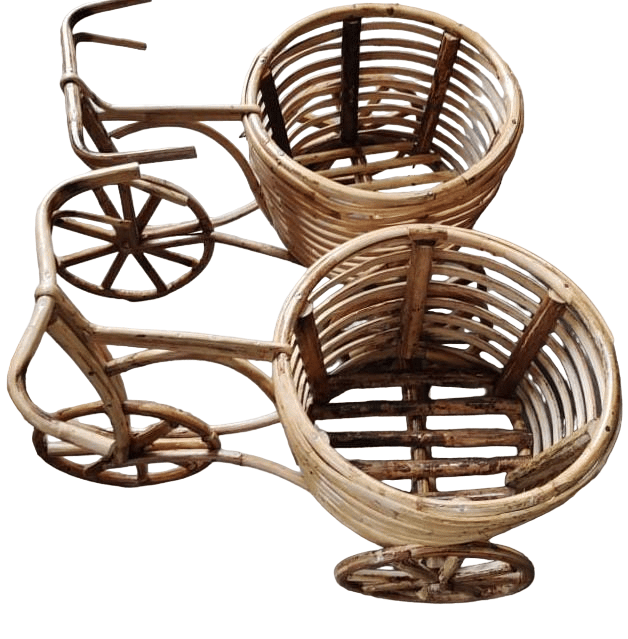 Bamboo Tricycle Showpiece - Sustainable Decor view 2