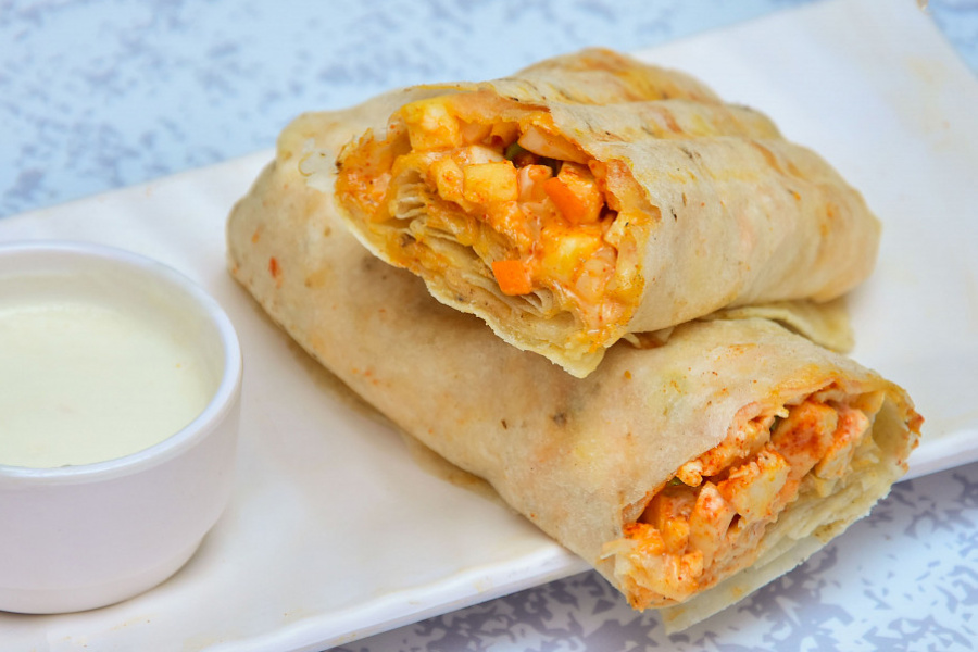 Paneer shawarma