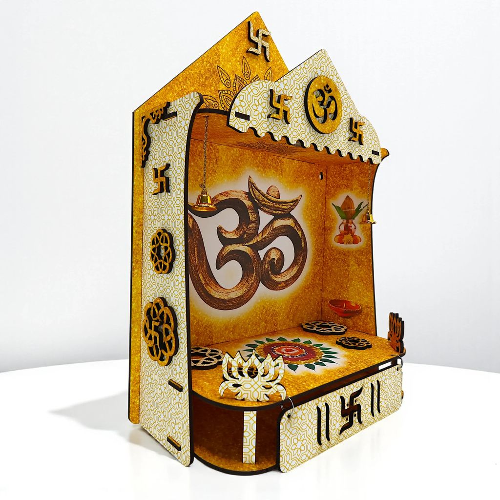 DIY Wooden Mandir Temple for Home | Build & Decor Wooden Pooja Mandir | Spiritual Craft Kit for Home Decor, Meditation & Gifting view 2