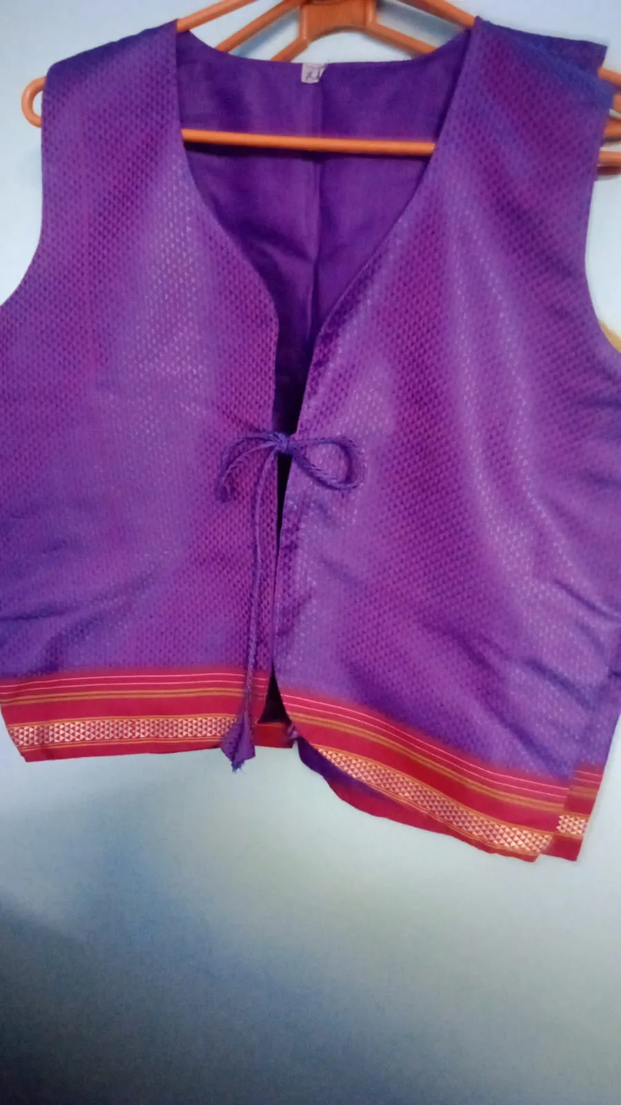 Purple Cotton koti (jacket) view 2