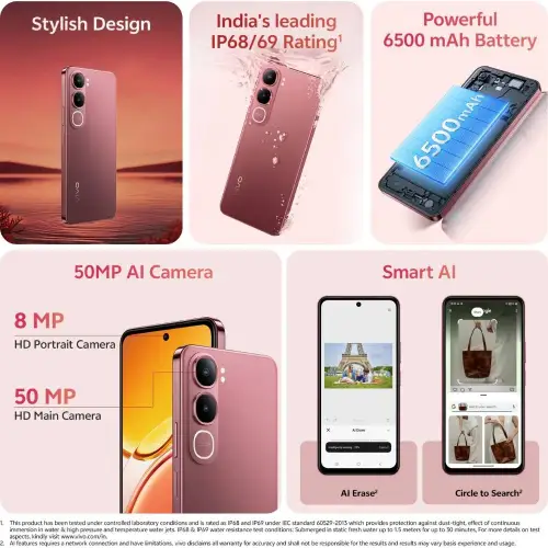 VIVO Y31 5G (Blush Red, 6GB RAM, 128GB Storage) view 2