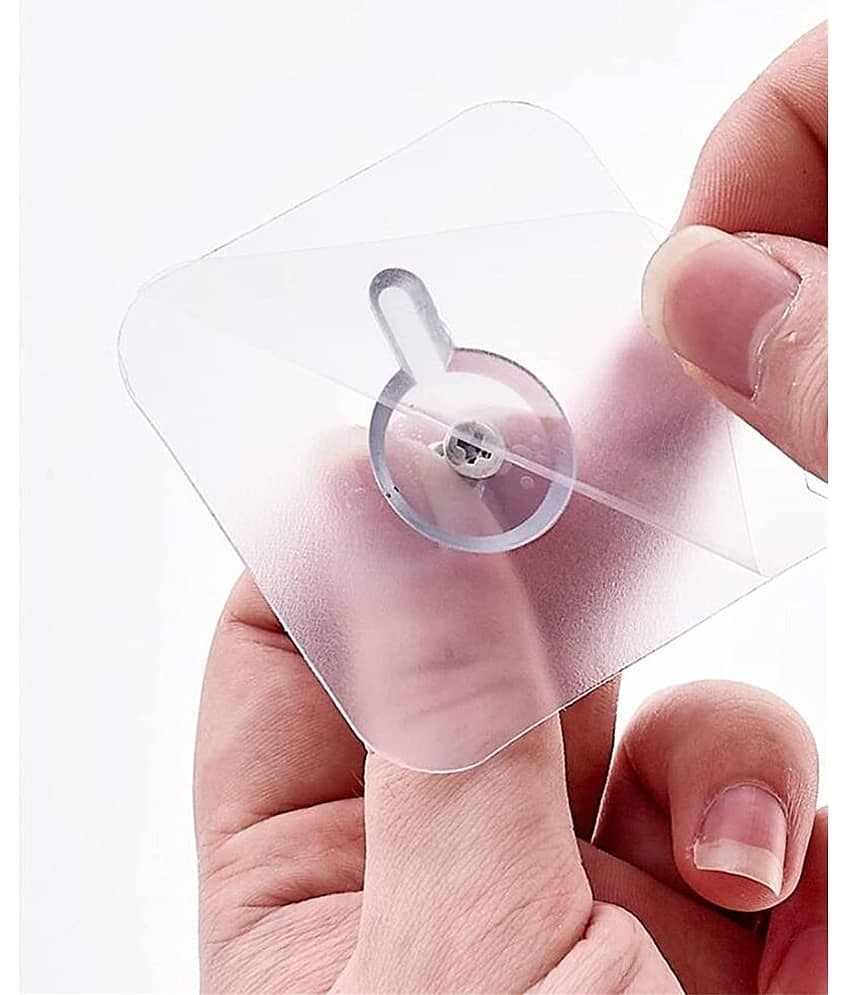 Set of 8 Self-Adhesive Screw Nails Wall Poster Non-Trace Stick Wall Hook view 2