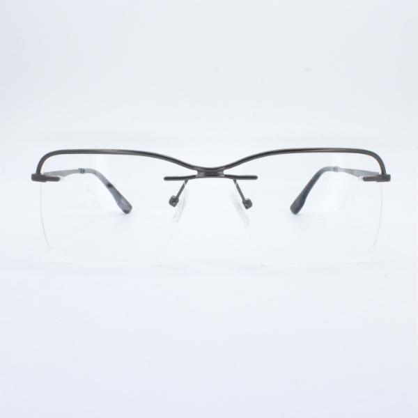 Lensoz Elite X Luxe Rimless Geometric 3 - Narrow - Gunmetal view 2